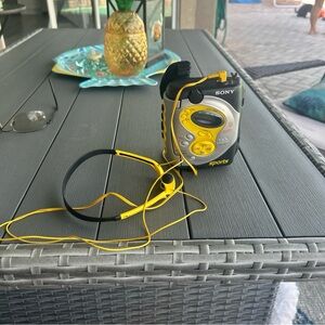 Sony Sports Walkman with Black and Yellow Design